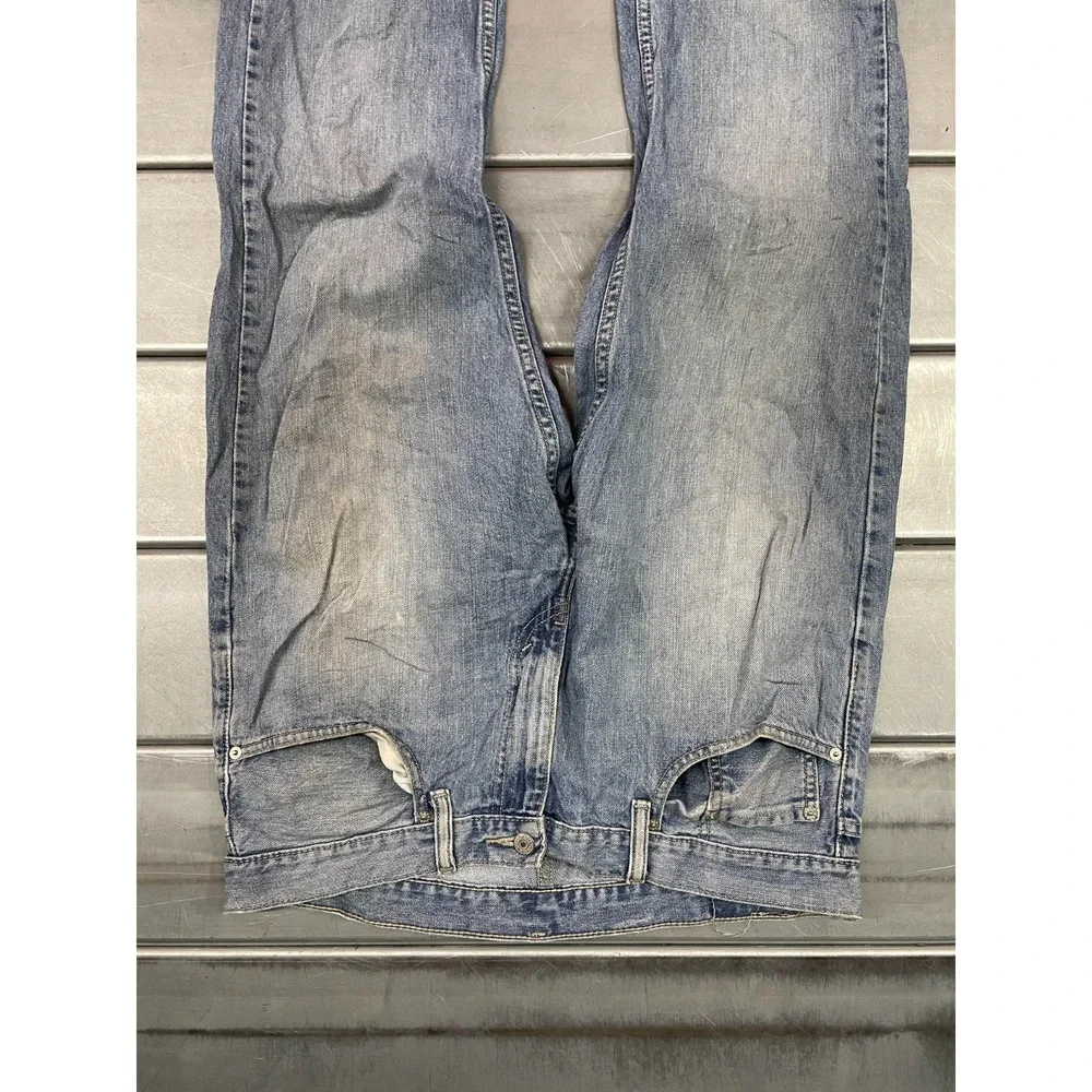 VTG Levis 559 Jeans Mens 36X34 Blue Light Wash Denim Relaxed Straight Distressed